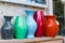 Porcelain vases as decoÐº on street shop