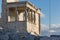 The Porch of the Caryatids in The Erechtheion an ancient Greek temple on the north side of the Acropolis of Athens, Greece