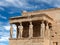 Porch of the Caryatids at famous ancient Erechtheion Greek temple in Athens, Greece