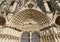 Porch of the central portal of the Saint-Etienne cathedral of Bourges