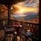 porch overlooking a great autumn landscape, where nature\\\'s vibrant colors paint a scenic and tranquil picture.