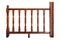 Porch railing with wooden balusters isolated