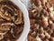 porcini (boletus edulis) and poplar pioppini mushroom food