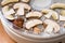 Porcini slices in a home dehydrator