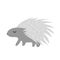 Porcupine african animal vector. Safari animal illustration.