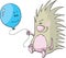 Porcupine and balloon