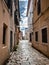 POREC, CROATIA - 6/20/2020: Empty street of the Porec during covid-19 isolation