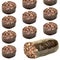 Pork blood sausage portions isolated