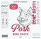 Pork Bone Broth Label Template. Abstract Vector Food Packaging Design Layout. Modern Typography with Hand Drawn Pig Face