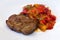 Pork Chop,casserole with grilled red bell pepper ,