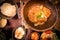 Pork chops, kimchi and rice