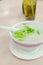 Pork Congee soup with deep fried breads to eat