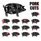 Pork Cuts Vector Template Set