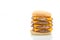 Pork hamburger or pork burger with cheese on white background