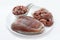 Pork meat set isolated