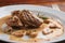 Pork medallions with mushroom sauce