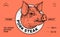 Pork, pig, hog head, meat tag label