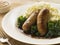 Pork Sausage and Mash with Curly Kale