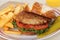 Pork Tenderloin Sandwich and Fries