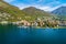 Porlezza IT - Aerial view from Lake Lugano