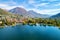 Porlezza IT - Aerial view from Lake Lugano