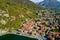 Porlezza IT - Aerial view from Lake Lugano