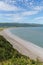 Porlock beach Somerset England UK near Exmoor view from Hurlstone Point to Porlock Weir