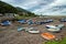 PORLOCK WEIR SOMERSET OCTOBER 2013 - View of Porlock Weir at low