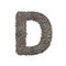 Porous stone letter - 3D render