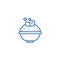 Porridge,cereal bowl line icon concept. Porridge,cereal bowl flat  vector symbol, sign, outline illustration.