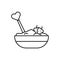 Porridge, spoon, heart, strawberry icon. Simple line, outline vector elements of breakfast with love icons for ui and ux, website