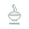 Porridge vector line icon, linear concept, outline sign, symbol