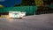 Porsche 962c, group C racer at night in a classic car race at the Jarama circuit