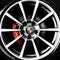 Porsche alloy wheel and emblem
