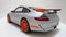 Porsche GT3 RS sports car silver orange rims