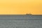 The Port Of Abbot Point Australia Shimmering On The Setting Sun Horizon