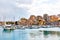 Port in Agios Nikolaos, yachts on the pier