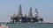 Port Aransas Texas ferry boats oil derricks 4K 5656