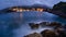 Port of Asos in Greece on the Zakynthos island during blue hour