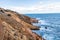 Port aux Princes, Tunisia, Cliffs and Rocks, Mediterranean Sea landscape with beautiful blue sky.