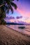 Port Barton Beach at sunset on paradise island, tropical travel destination - Port Barton, San Vicente, Palawan, Philippines