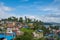Port Blair city top view, a small island town in Southeast Asia