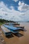 Port of Chiang saen ,border of Thailand ,Laos and Burmar,located in Chiang saen District Chiang rai ,Thailand.