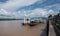 Port of Chiang saen ,border of Thailand ,Laos and Burmar,located in Chiang saen District Chiang rai ,Thailand.