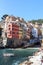 Port of Cinque Terre village Riomaggiore with colorful houses