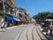 Port de Soller, Mallorca, Spain. The city center during the summer season