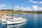 Port dâ€™Andratx marina with boats on Mallorca travel traveling holidays vacation in Spain