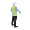 Port Engineer Uniform With Hardhat 3D Illustration