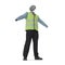 Port Engineer Uniform With Hardhat 3D Illustration