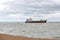 Port in Felixstowe UK, ship dredge